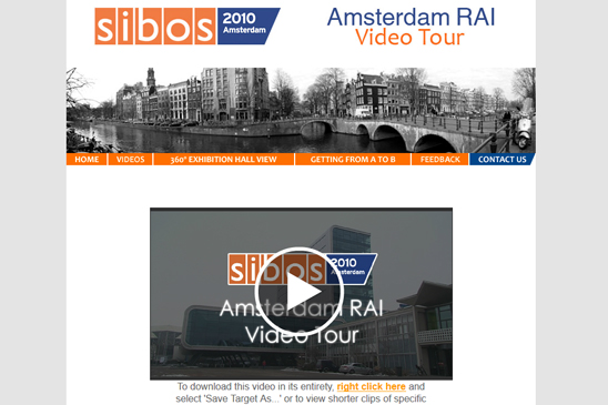 sibos amsterdam, video tour, zoom productions, 360 degree immersive photography, virtual tours, conference website, video, photography, floor plans